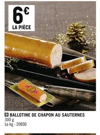 Ballotine de chapon au sauternes