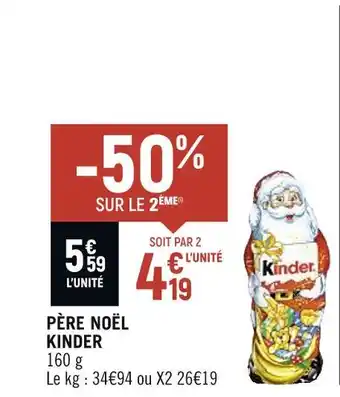 Petit Casino Kinder père noël kinder offre