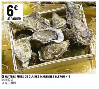 Huîtres fines de claires marennes oléron n°3