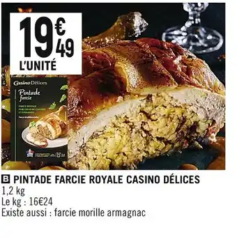 Casino délices pintade farcie royale