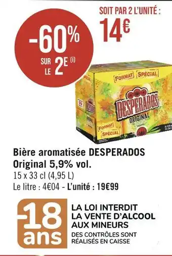 Desperados bière aromatisée original 5,9% vol