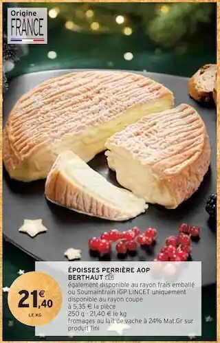 Intermarché Berthaut époisses perrière aop offre