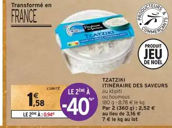 Intermarché Itinéraire des saveurs tzatziki offre