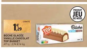 Intermarché Top budget bûche glacée vanille chocolat offre