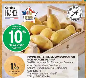 Intermarché Mon marche plaisir pomme de terre de consommation offre