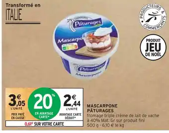 Intermarché Pâturages mascarpone offre