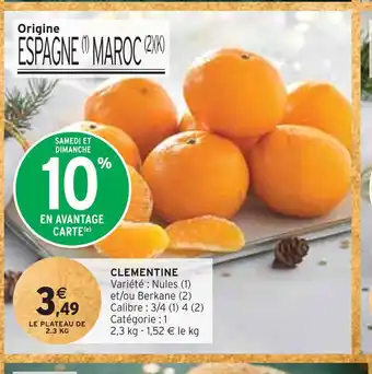 Intermarché Clementine offre