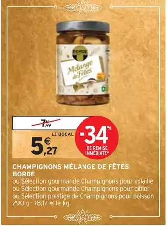 Borde champignons mélange de fêtes