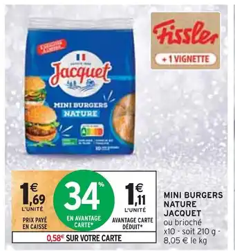 Intermarché Jacquet mini burgers offre