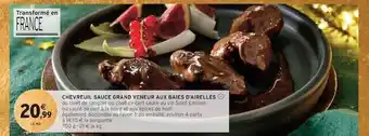Intermarché Chevreuil sauce grand veneur aux baies d’airelles offre
