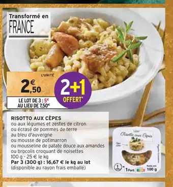Intermarché Risotto aux cèpes offre