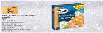 Intermarché Tipiak 10 mini croustillants de saint-jacques surgelés offre