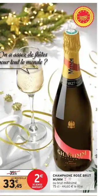 Intermarché Mumm champagne rosé brut offre