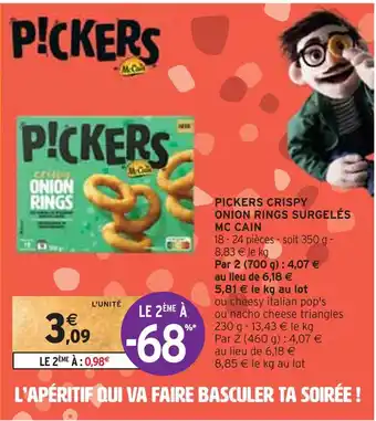 Intermarché Mc cain pickers crispy onion rings surgelés offre