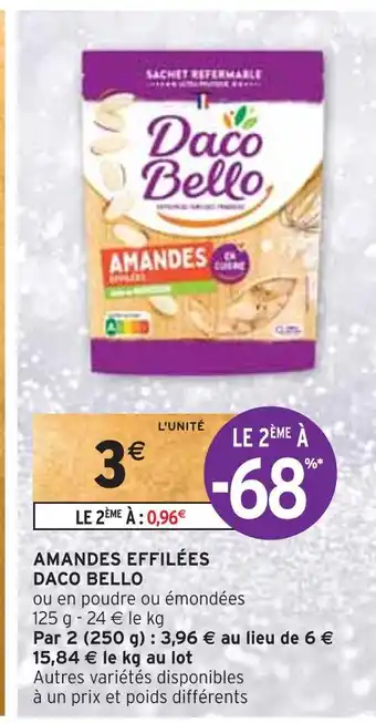 Daco bello amandes effilées