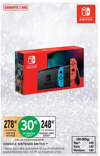 Intermarché Nintendo console nintendo switch offre