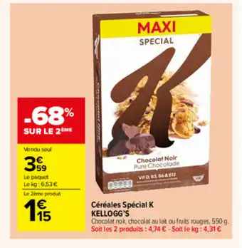 Carrefour Market Céréales spécial K offre