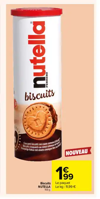 Carrefour Market Biscuits nutella offre