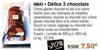 Thiriet Délice 3 Chocolats offre