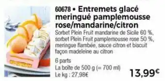 Thiriet Entremets Glacé Meringué Pamplemousse offre