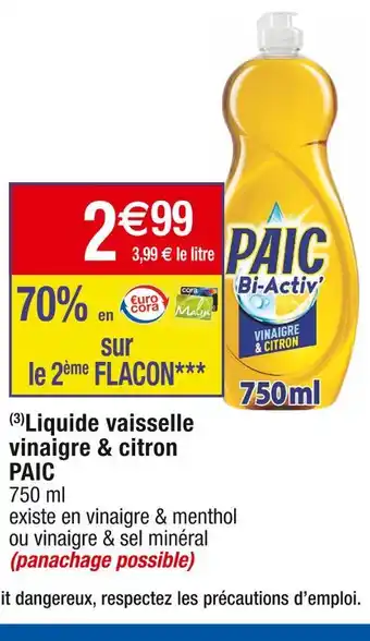 Paic (3)liquide vaisselle vinaigre & citron