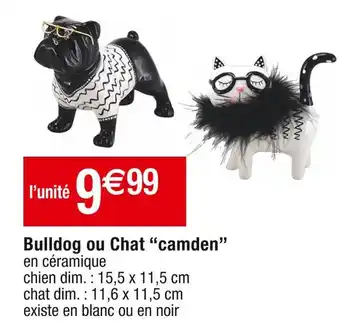 Cora x Carrefour Bulldog ou chat ‘‘camden’’ offre
