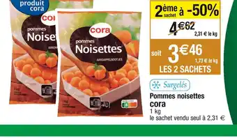 Cora x Carrefour Cora pommes noisettes offre