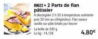 Thiriet 2 Parts De Flan Pâtissier offre