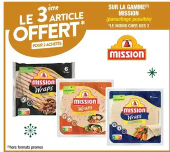 Cora x Carrefour Mission le 3ème article offert pour 2 achetés sur la gamme mission offre