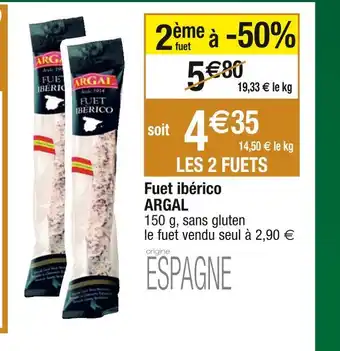 Cora x Carrefour Argal fuet ibérico offre
