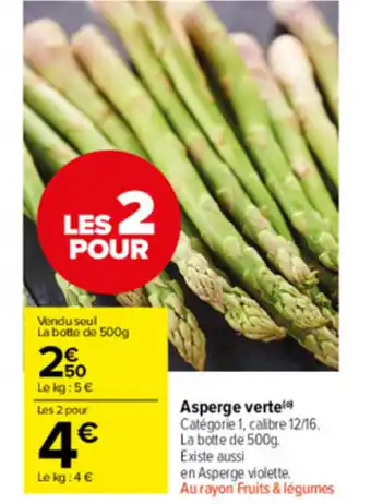Asperge verte