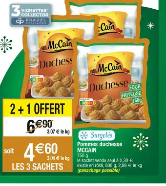 Cora x Carrefour Mccain pommes duchesse offre
