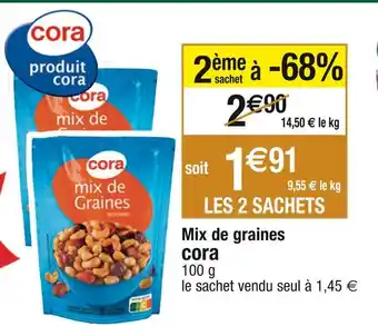 Cora x Carrefour Cora mix de graines offre