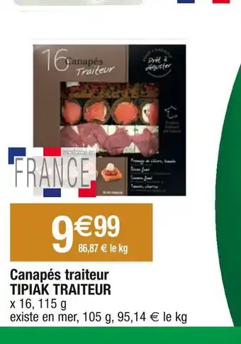 Cora x Carrefour Tipiak traiteur canapés traiteur offre