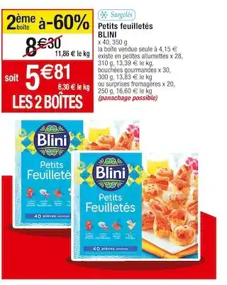 Cora x Carrefour Blini petits feuilletés offre
