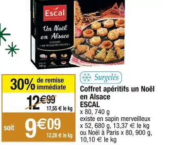 Cora x Carrefour Escal coffret apéritifs un noël en alsace offre
