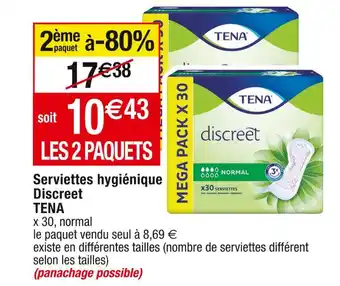 Tena serviettes hygiénique discreet