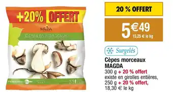 Cora x Carrefour Magda cèpes morceaux offre