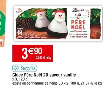 Cora x Carrefour Glace père noël 2d saveur vanille offre