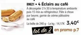 Thiriet 4 Éclairs Au Café offre