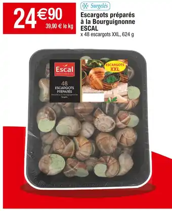 Cora x Carrefour Escal escargots préparés à la bourguignonne offre