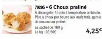 Thiriet 6 Choux Praliné offre