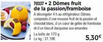 Thiriet 2 Dômes Fruit De La Passion/Framboise offre