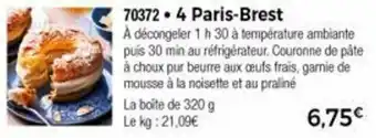 Thiriet 4 Paris-Brest offre