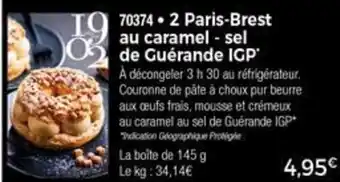 Thiriet 2 Paris-Brest Au Caramel-Sel De Guérande IGP offre