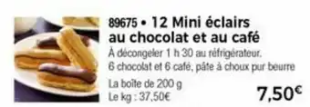 Thiriet 12 Mini Éclairs Au Chocolat Et Au Café offre