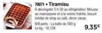 Thiriet Tiramisu offre