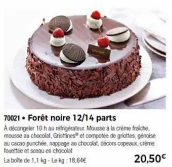 Thiriet Forêt Noire 12/14 Parts offre