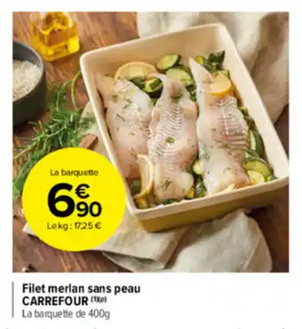 Carrefour Market Filet merlan sans peau offre