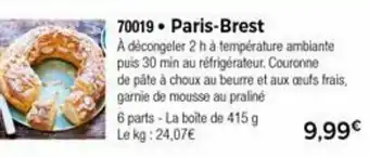 Thiriet Paris-Brest offre